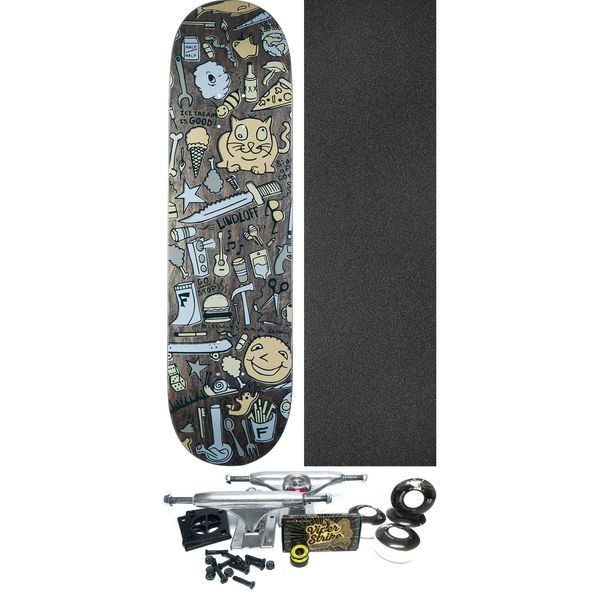 Foundation Skateboards Jesse Lindloff More Stuff Skateboard Deck - 8.38" x 31.75" - Complete Skateboard Bundle
